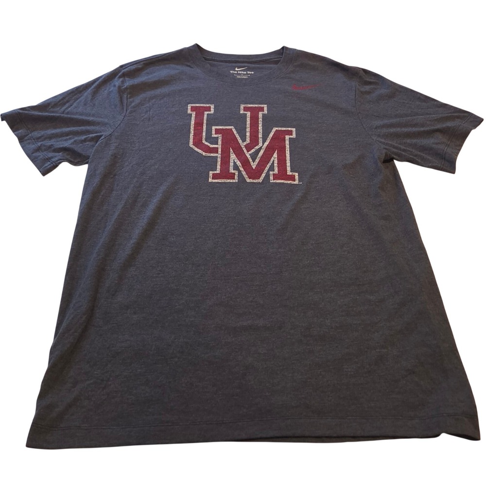 Nike T-Shirt Mens Large Gray MWOT UM University of Montana Grizzlies Tee